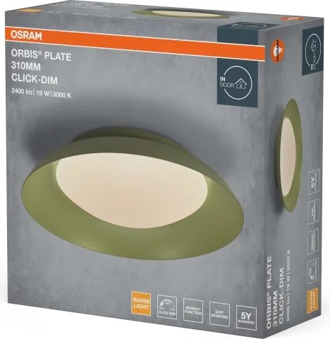 Osram -LED Plafonieră dimabilă PLATE LED/19W/230V Ø 31 cm verde
