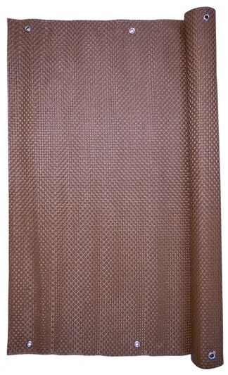 Paravan pentru balcon, terasa, gard, UV, 800 g/m2, maro, 3x0.9 m