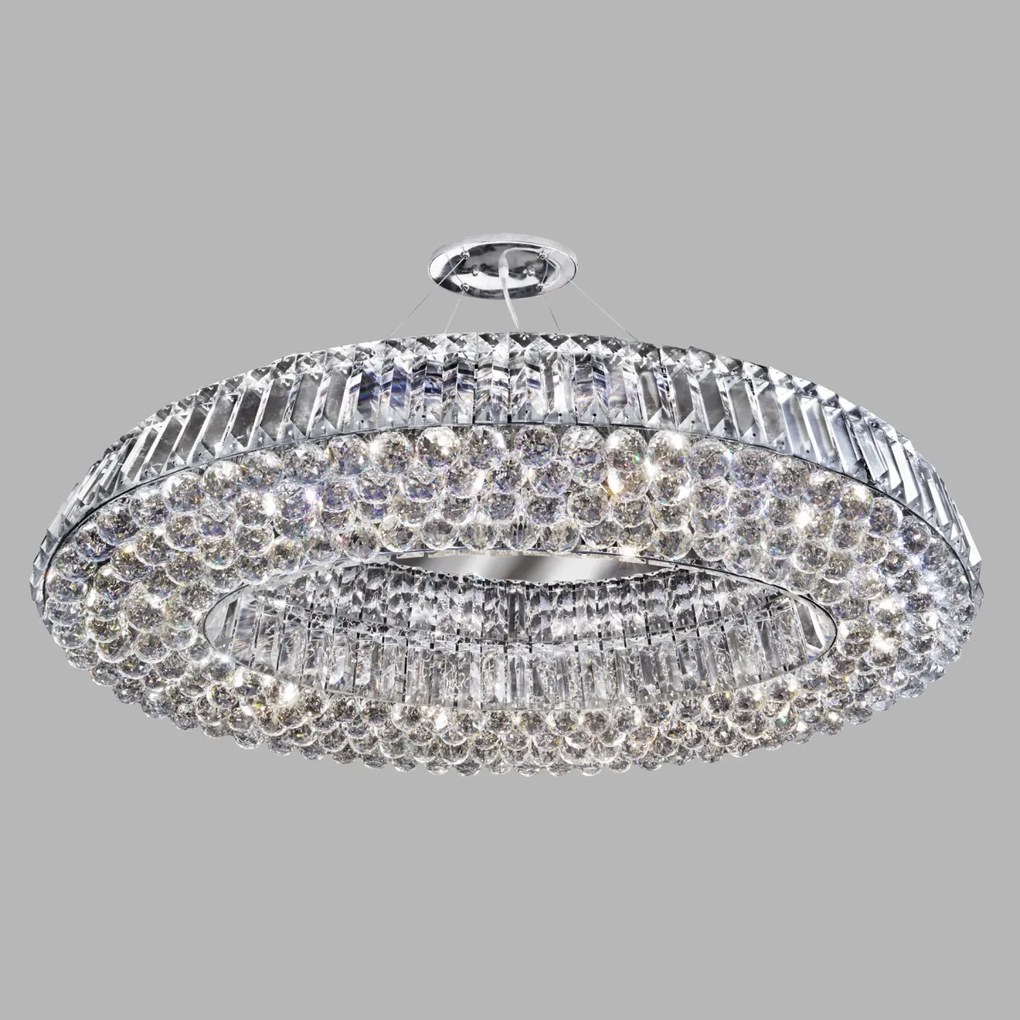 Lustra ovala design LUX cristal Vesuvius 10L