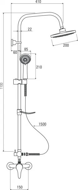 Coloana de dus Joko forma rotunda