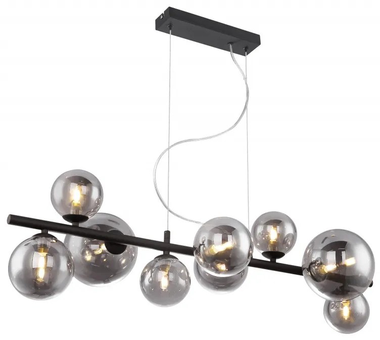 Lustra cu 9 surse de lumina design modern RIHA fumurie 56133-9H GL