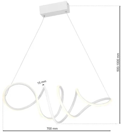 Lustră LED pe cablu LOCA LED/50W/230V