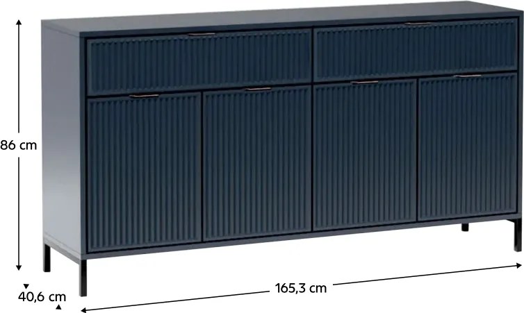 Comoda, albastru indigo, STYLE LS 1