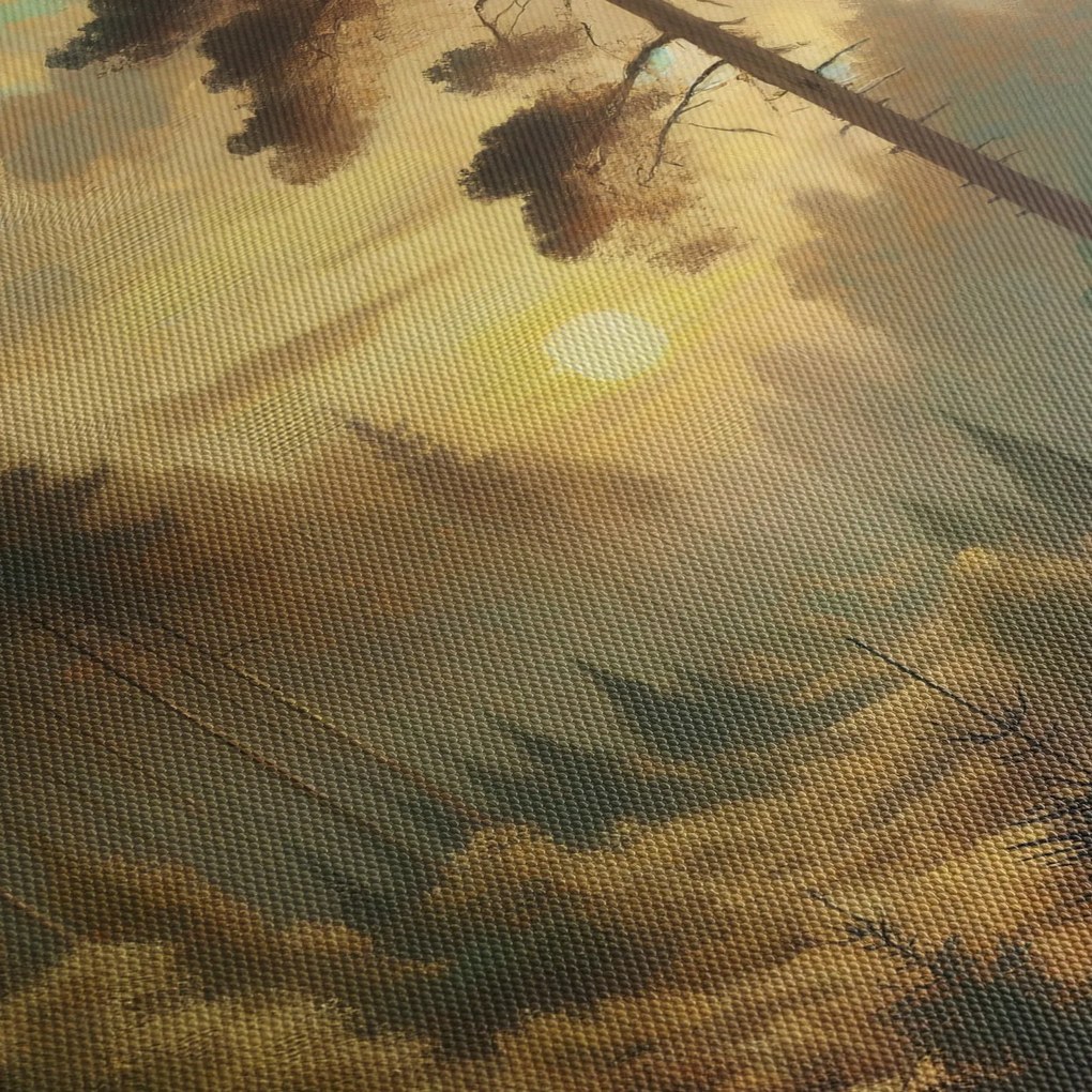 Tablou - Soare strălucind prin pădure (90x60 cm)