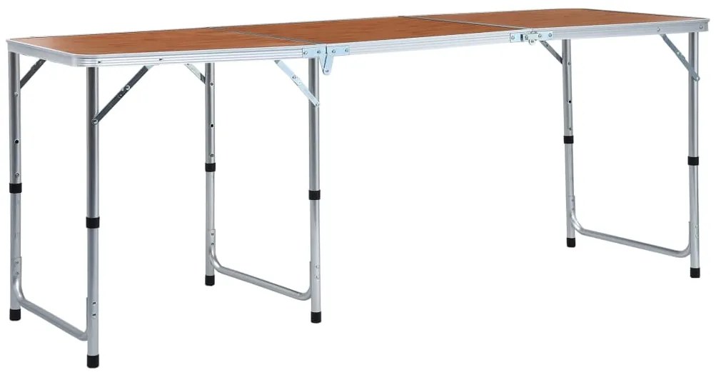 vidaXL Masă de camping pliabilă, 180 x 60 cm, aluminiu