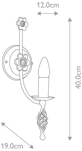Aplică Elstead BY1-BLACK BELFRY 1xE14/60W/230V
