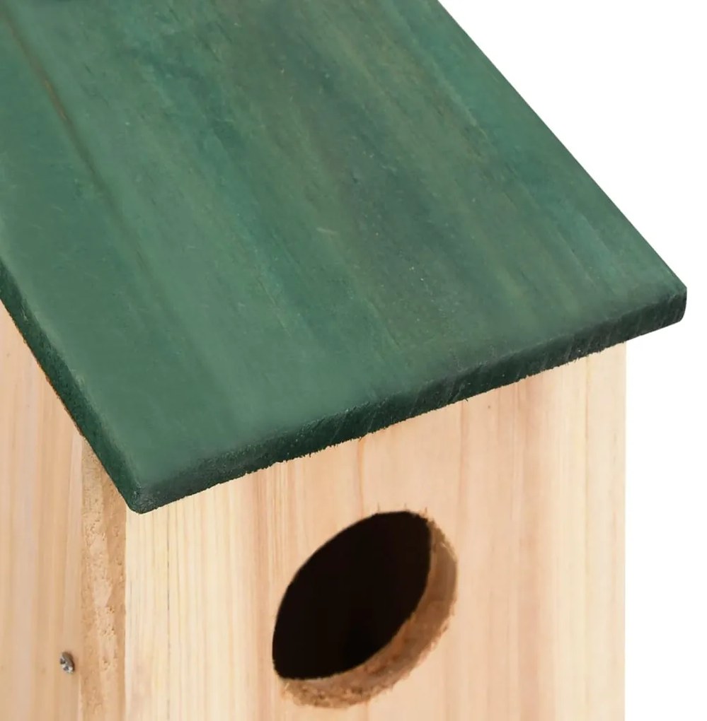 Casute de pasari, 4 buc., 12x12x22 cm, lemn