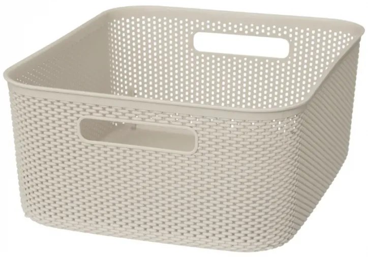 Cutie depozitare Croshet Crem, plastic, 4 litri, 25.5 x 19.5 x H 10.5 cm