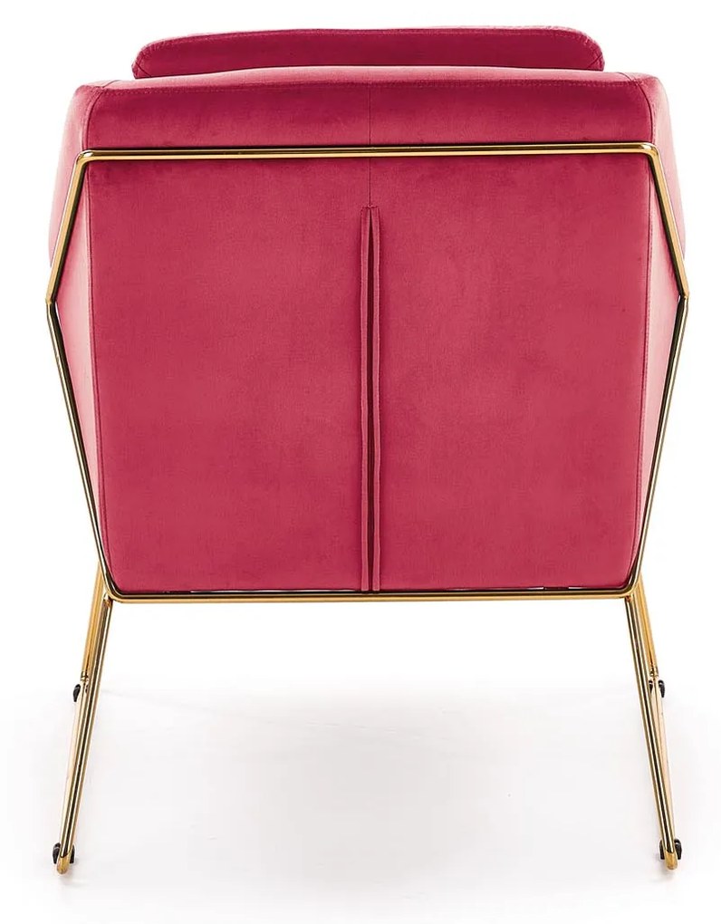 Fotoliu tapitat Soft 3 Bordo - h81 cm