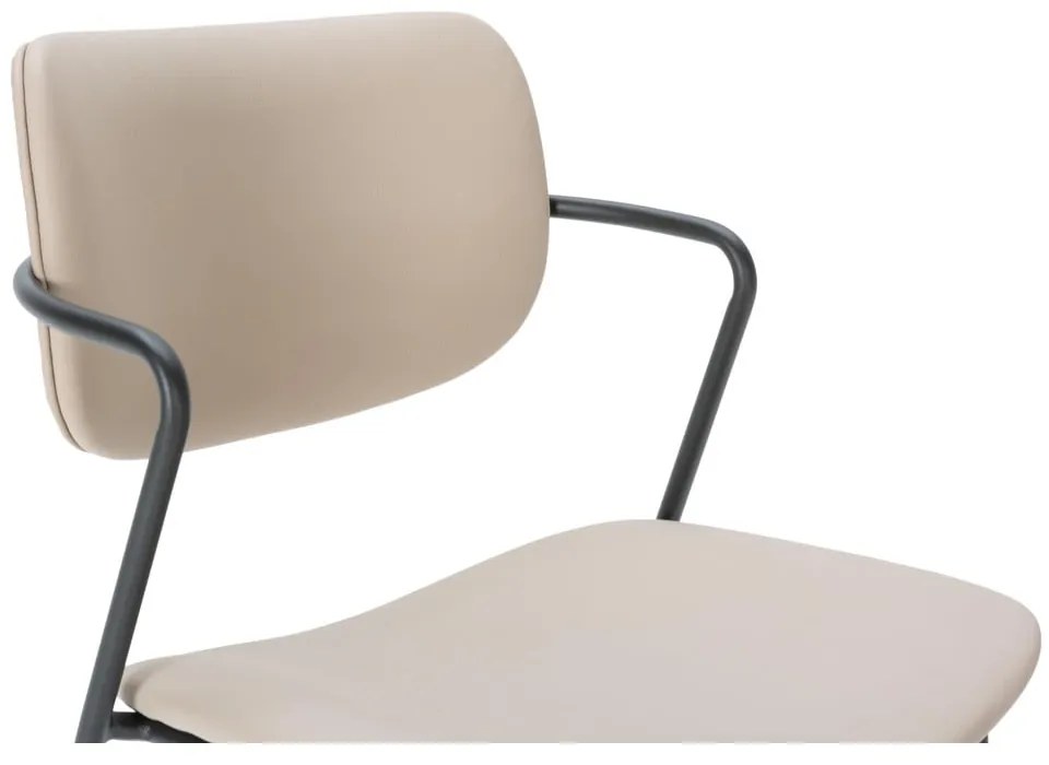 Scaune de bar bej 2 buc. (înălțime șezut 68 cm) Maika – Marckeric