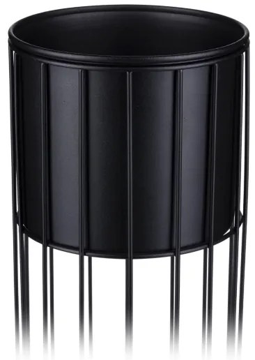 Ghiveci metalic de flori LOFT 42x20 cm negru