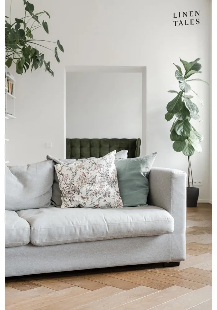 Față de pernă din in Linen Tales, 45 x 45 cm, verde