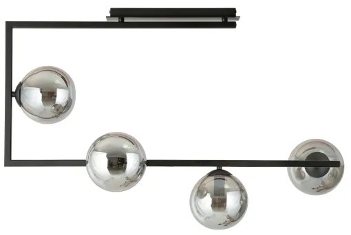 Lustră pe tijă SOMA 4xE14/10W/230V negru/gri