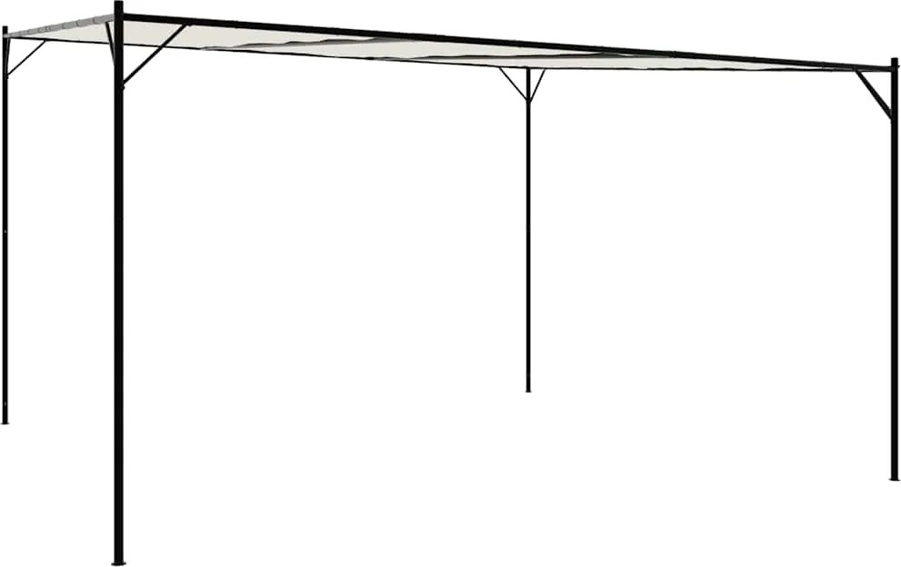 vidaXL Foișor, alb, 4x4 m, 180 g/m², material textil și oțel