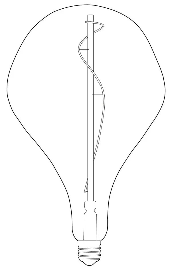 Bec LED/cu filament E27, cu lumină caldă cu intensitate reglabilă 3 W Voronoi II – tala