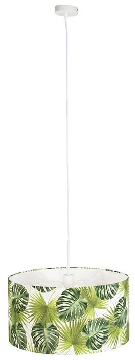 Lampă suspendată botanică albă cu umbră Leaf 50cm - Combi 1