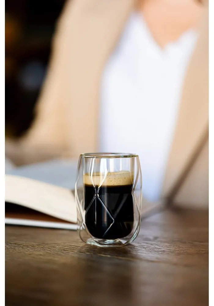 Căni 2 buc. pentru espresso/cu perete dublu 100 ml Geo – Vialli Design