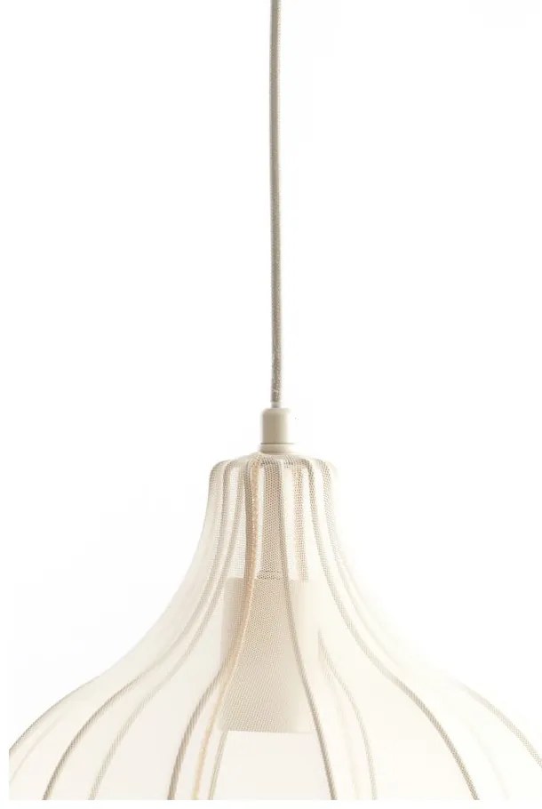 Lustră bej cu abajur textil ø 29 cm Elati – Light & Living