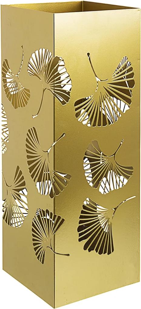 Suport umbrele metal auriu Ginkgo 19 cm x 19 cm x 52 h