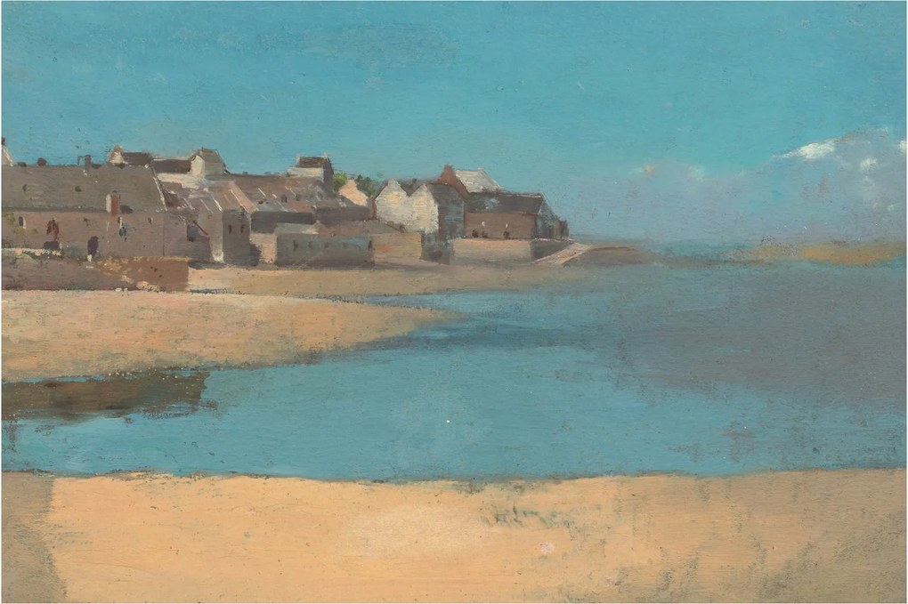 Tablou - Odilon Redon, Village by the Sea in Brittany, reproducere (90x60 cm)