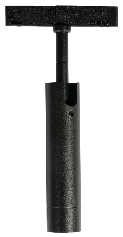 Spot modern negru pentru sistem de șine monofazat - Slimline Uzzy