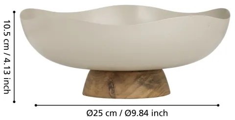 Tavă decorativă Eglo 427509 MONYWA d. 25 cm bej