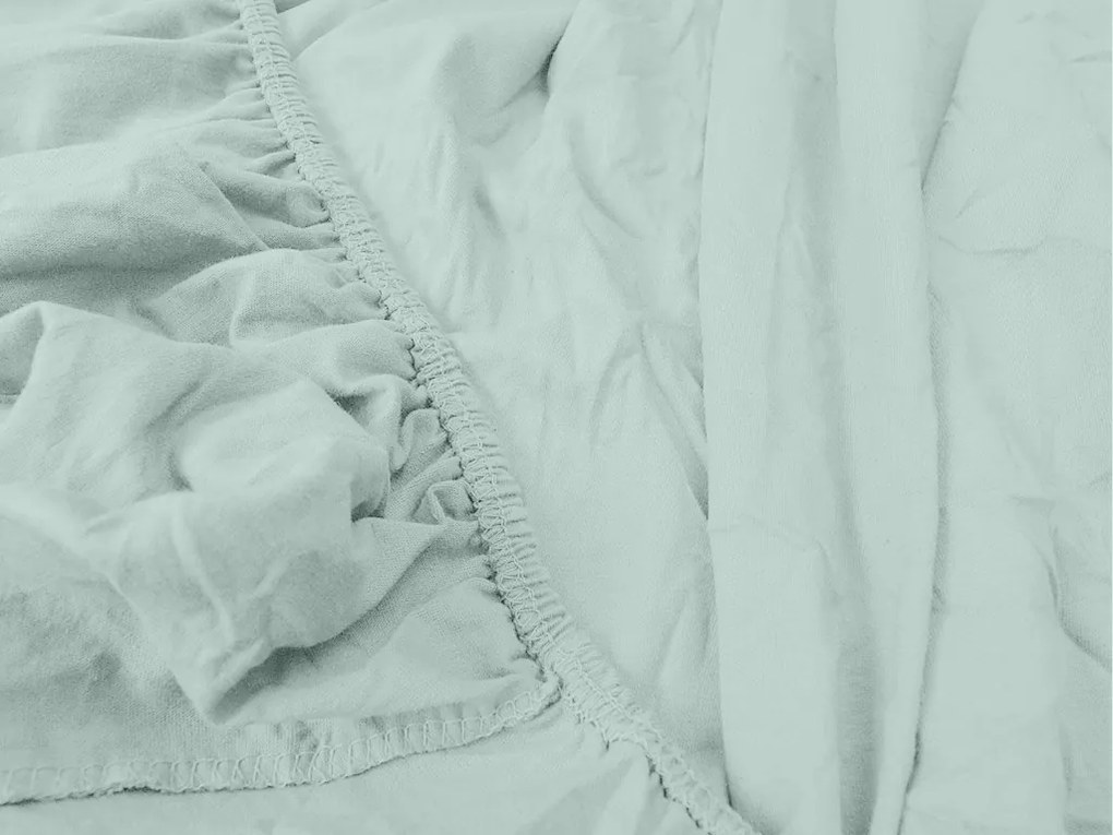 Cearsaf Jersey cu lycra albastru gheata 90 x 200 cm