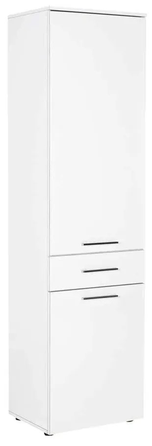 Dulap Baie cu cos de rufe Adore Diamond, usa reversibila, sertar, Alb Lucios, 52 x 38 x 187 cm