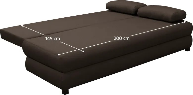 Canapea extensibilă, ţesătură maro, BLUM
