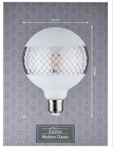 Bec LED reglabil CLASSIC G125 E27/4,5W/230V 2600K - Paulmann 28742