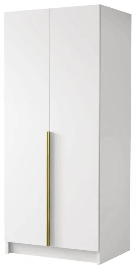 Dulap de haine Smagano I (Alb + auriu) . Promo -16%. 1105797