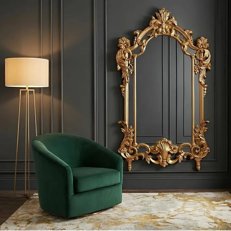 Oglinda decorativa OPULENT 150cm auriu