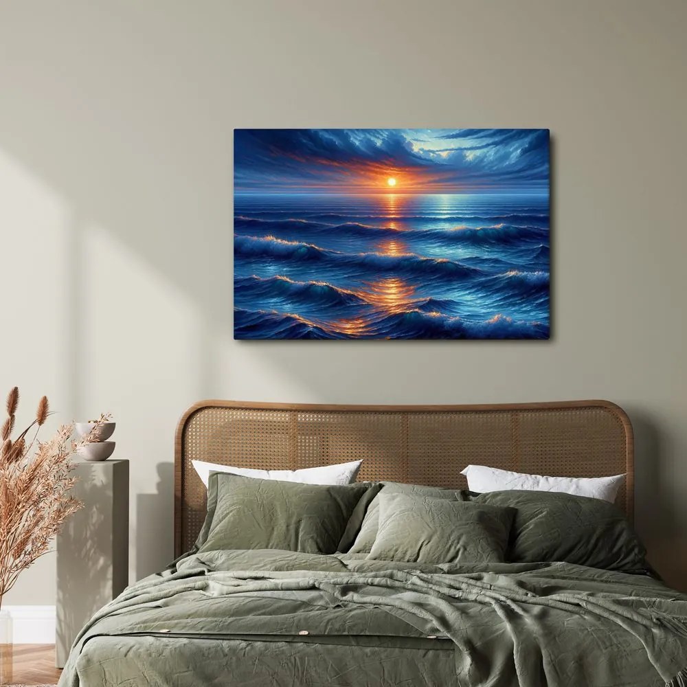 Tablou apus de soare peste ocean