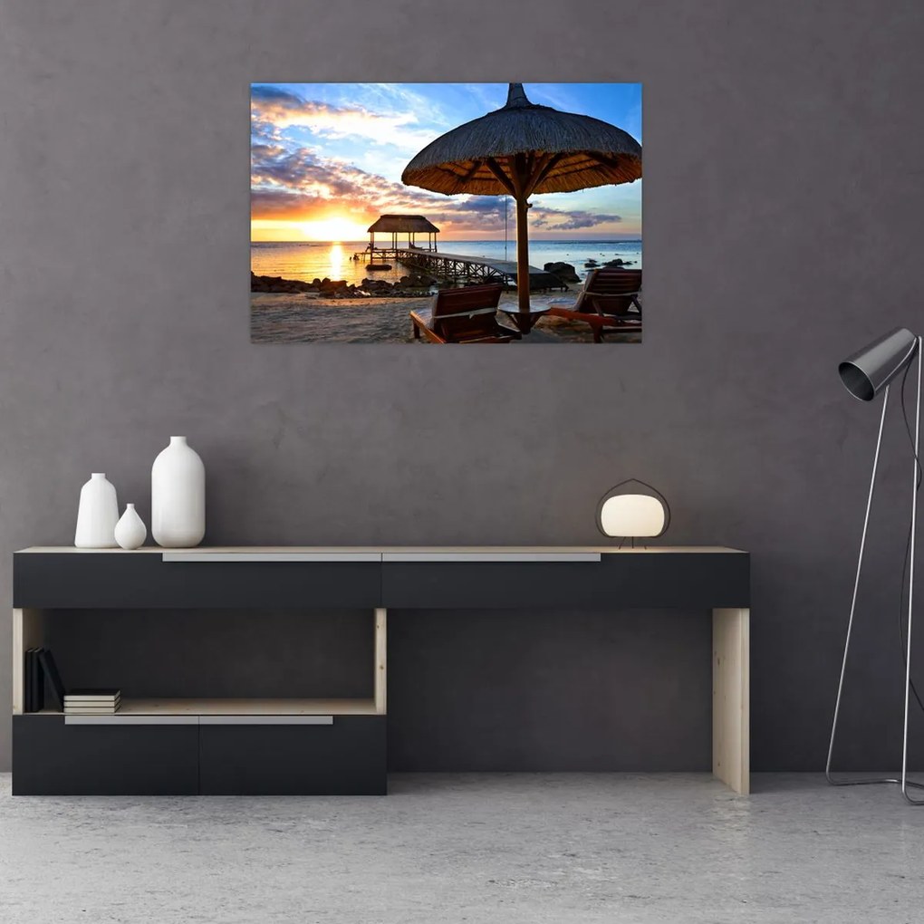 Tablou - Apus de soare în Mauritius (90x60 cm)