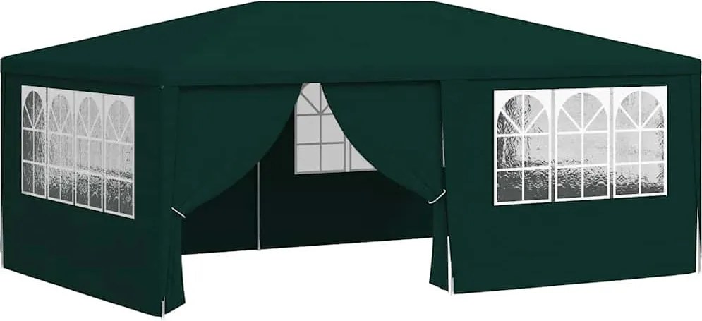 vidaXL Cort de petrecere profesional cu pereți verde 4 x 6 m 90 g/m²