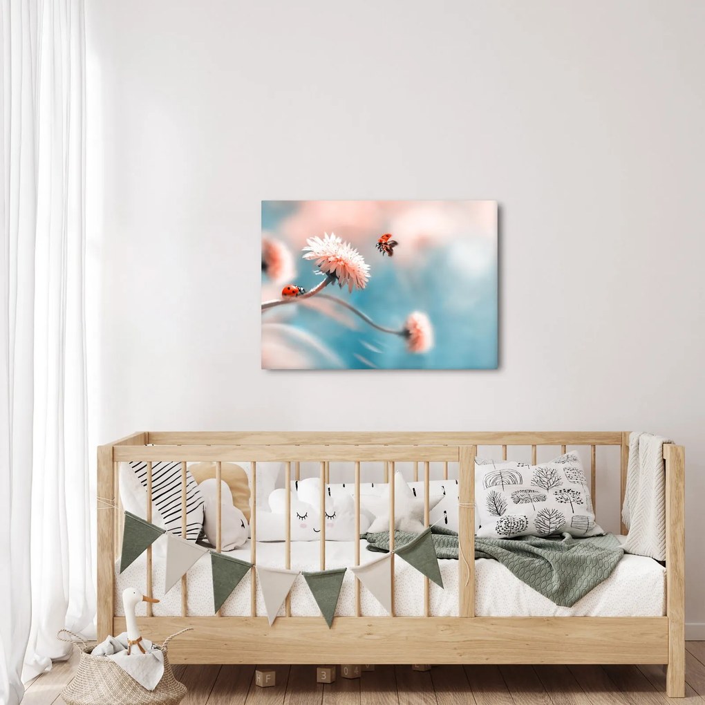 Tablou - Buburuze pe floare (70x50 cm)