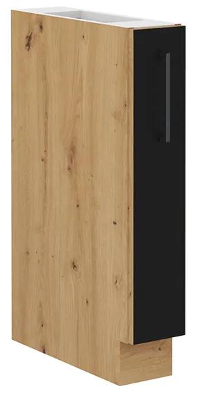 Zondo Dulap inferior de bucătărie Meriel 15 D CARGO (negru + Stejar artisan). 1034001