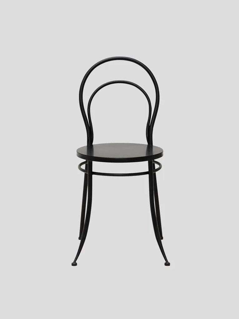 Scaun exterior negru din metal Curbis