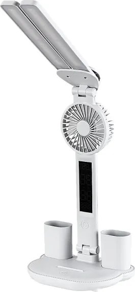 Rabalux NOVILO 74030 - Lampă de birou LED reglabilă cu ventilator, LED 7W/5V