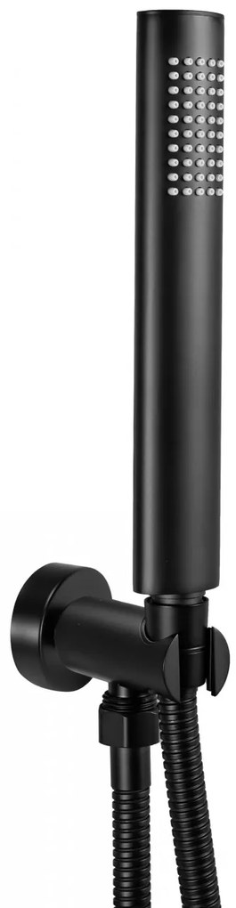 Baterie pentru dus incasatrata Oval neagra
