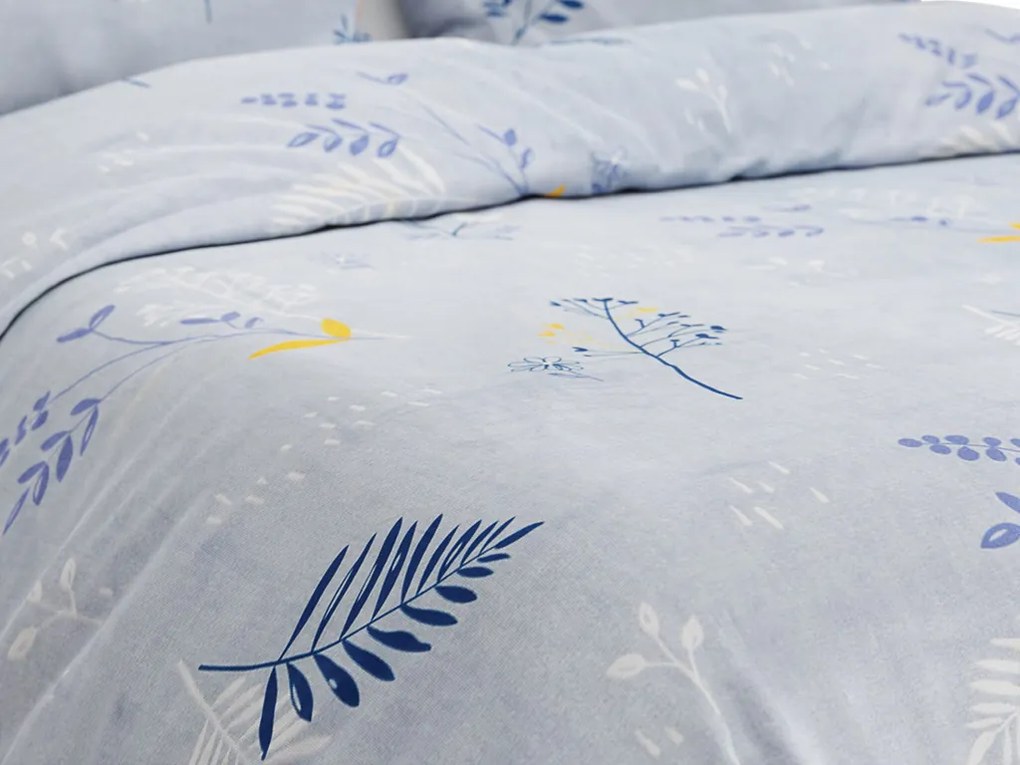 Lenjerie de pat din microfibră albastră SELAMO