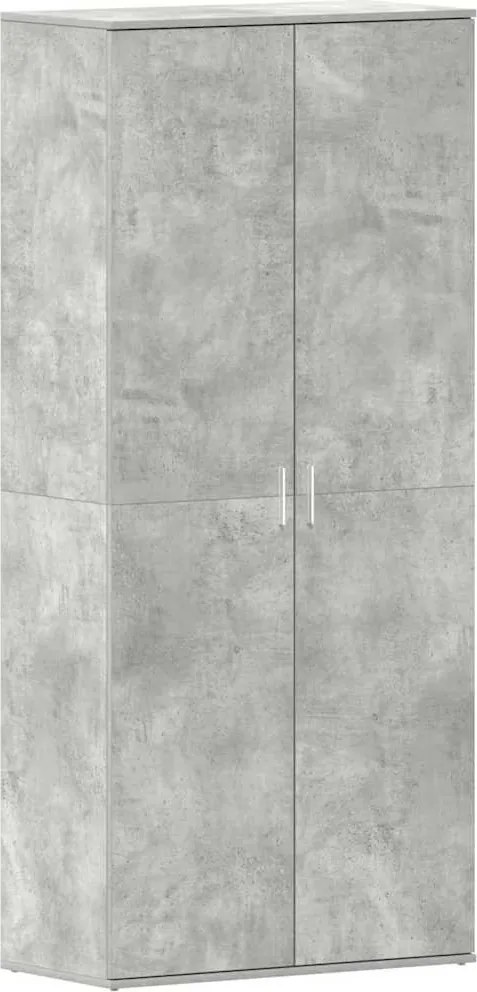 vidaXL Dulap pentru pantofi cu raft Gri din beton 80 x 39 x 178 cm