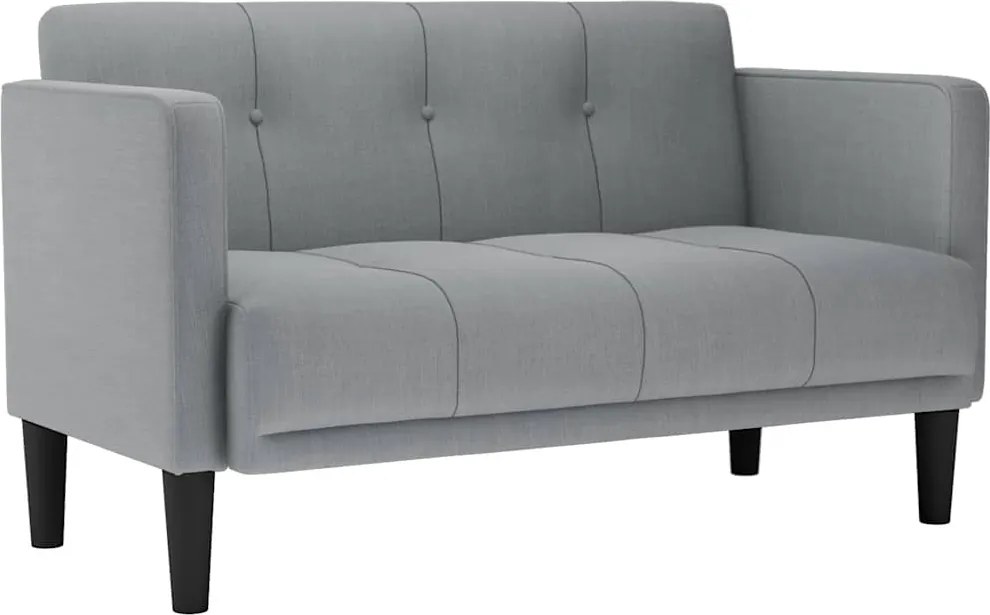 vidaXL Canapea loveseat, gri deschis, 111 cm, textil