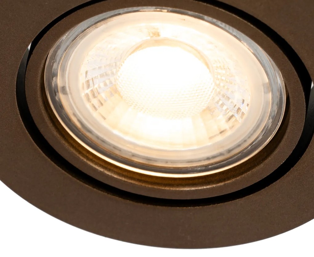 Spot încastrat inteligent bronz închis înclinabil, inclusiv Wifi GU10 50mm - Cisco