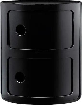Comoda modulara Kartell Componibili 2 design Anna Castelli Ferrieri, negru