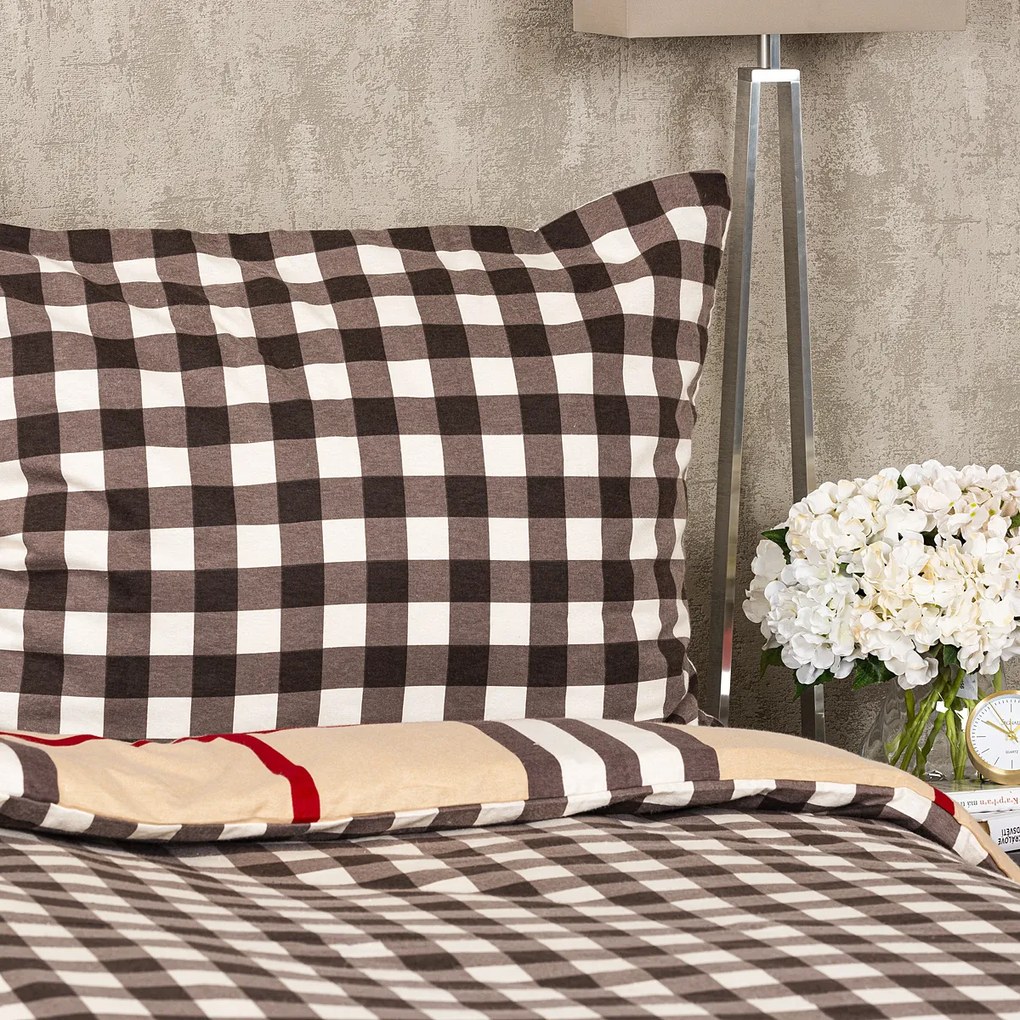 Lenjerie de pat din flanelă 4Home Cub, 160 x 200 cm, 70 x 80 cm
