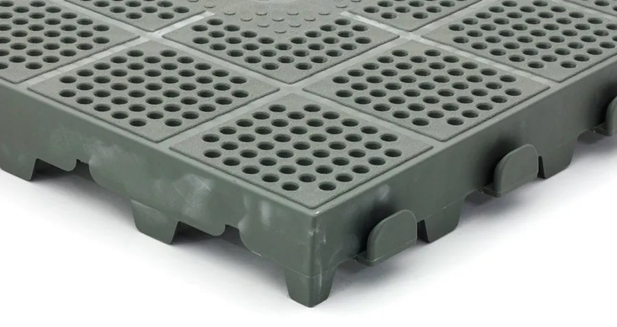 Placi de plastic perforat Linea Combi 40 x 40 x 4,8 cm, gri