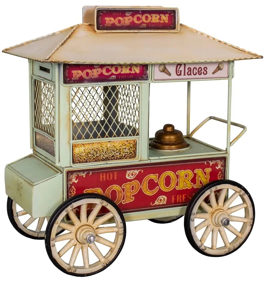 Decorațiune mică din metal Popcorn Cart – Antic Line