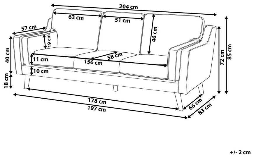 Canapea 3 locuri Lulea (smaragd) . 1008782