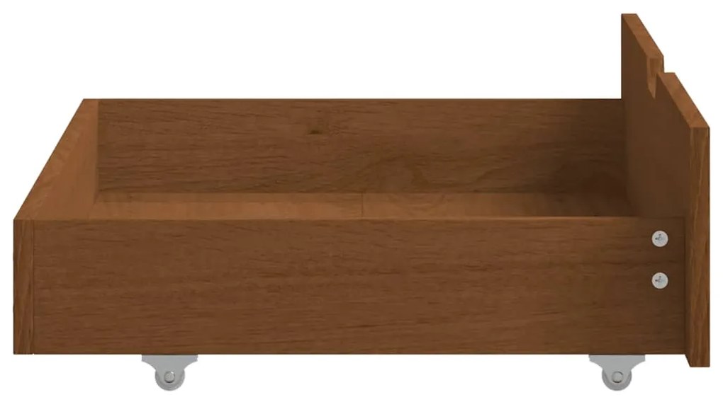 Cadru de pat cu 4 sertare, maro miere 140x200 cm lemn masiv pin maro miere, 140 x 200 cm, 4 Sertare